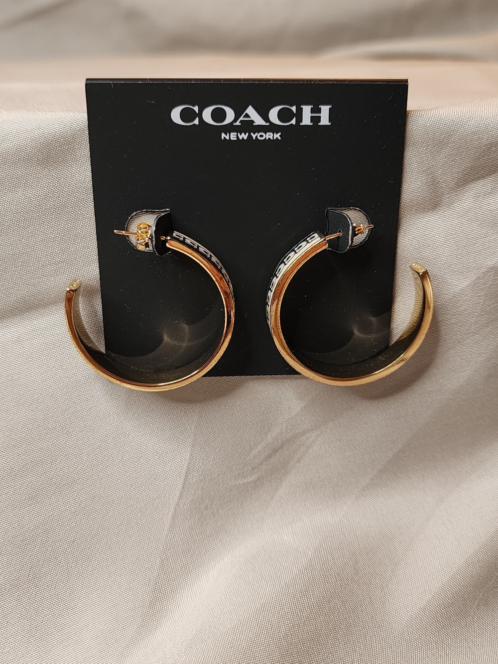 Coach Polished Gold Hoop Earrings
